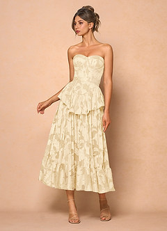 Robe Mi-Longue Crème Emery image3