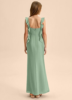 Azazie Jessamine Junior Matcha Mermaid Sweetheart Neckline Chiffon Dress image2