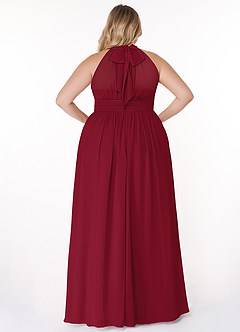 Azazie Iman Bridesmaid Dresses Burgundy A-Line A-Line Ruched Chiffon Dress image9