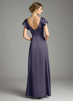 Azazie Omari Bridesmaid Dresses Stormy A-Line Stretch Satin Dress image2