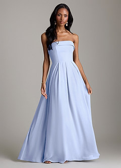 Azazie Lucienne Bridesmaid Dresses Ice A-Line Strapless Chiffon Convertible Dress image1