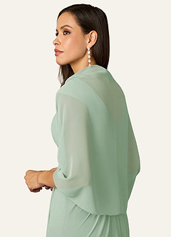 front Azazie Matching Color Sarah Chiffon Wrap