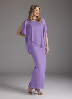 Azazie Aspyn Mother of the Bride Dresses Tahiti Sheath Beaded Mesh Dress image4
