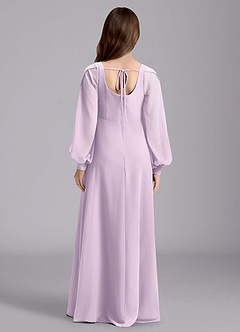 Azazie Bondi Junior Robe Trapèze en Mousseline de soie Blouson Frostiges Flieder image2