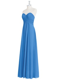 Azazie Yazmin Bridesmaid Dresses Blue Jay A-Line Sweetheart Neckline Chiffon Convertible Dress image10