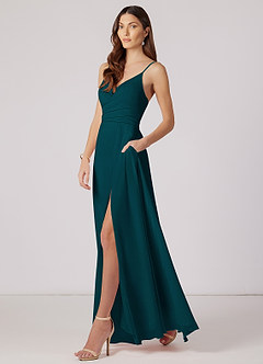 Azazie Citrina Bridesmaid Dresses A-Line Convertible Chiffon Floor-Length Dress image3