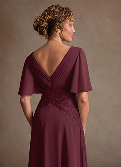 Azazie Milliat Suknie dla Matki Panny Młodej Linia A Koronka Szyfon Długość podłogi Sukienka image6