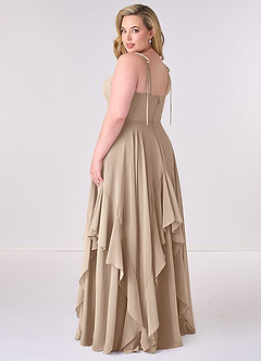 Barbie ♥ Azazie Bridesmaid Dresses Taupe A-Line Bow Chiffon Dress image7