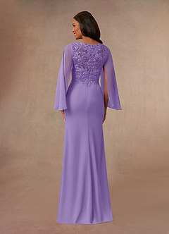 Azazie Perry Mother of the Bride Dresses Tahiti Mermaid V-Neck Lace Chiffon Dress image3