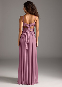 Azazie Zeya Brautjungfernkleider A-Linie Plissee Gittergewebe Kleid Vintage Mauve image5