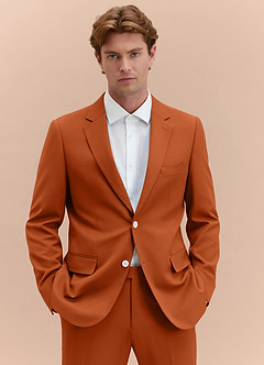 front James Naranja Quemada Chaqueta de traje