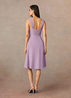 Azazie Olivia Mother of the Bride Dresses Wisteria A-Line Square Neckline Pleated Chiffon Dress image5