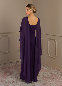 Azazie Dion Mother of the Bride Dresses Plum Sheath Scoop Stretch Crepe Dress image8