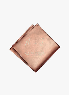 front Fazzoletto da taschino personalizzato in raso metallizzato