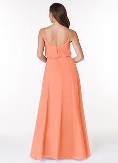 Azazie Lupe Final Sale Sunset A-Line Scoop Blouson Chiffon Dress image2