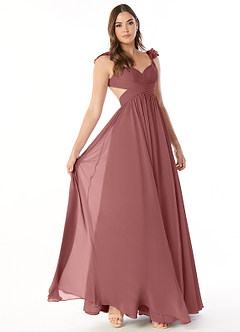 Azazie Kasia Final Sale Dusk A-Line Ruched Chiffon Dress image1