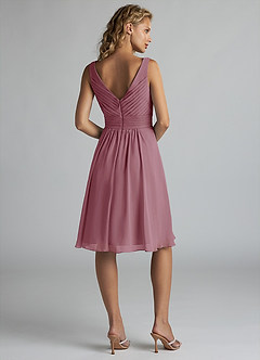 Azazie Grace Bridesmaid Dresses Vintage Mauve A-Line Pleated Chiffon Dress image2