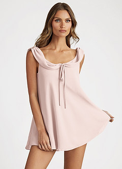 front Conjunto de pijama de top y shorts estilo babydoll