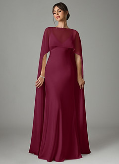 Azazie Stefania Abiti da Damigella Abito A-Line in Raso Elasticizzato Gelso image1