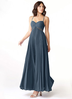 Azazie Devyn Final Sale Neptune A-Line Corset Chiffon Dress image3