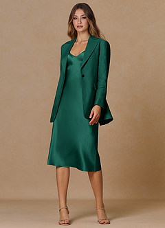 front Belicia Smeraldo Blazer in lino 100%