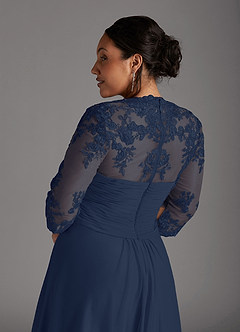 Azazie Anne Mother of the Bride Dresses Dark Navy Sheath Sweetheart Sequins Lace Dress image11