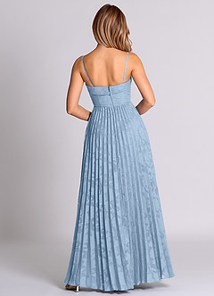 Azazie Mariana Bridesmaid Dresses Powder Blue A-Line Strapless Floral Burnout Convertible Dress image8