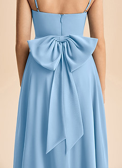 Azazie Bear Junior Powder Blue A-Line Pleated Chiffon Dress image7