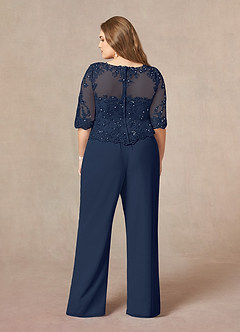Azazie Florida Mother of the Bride Dresses Dark Navy Jumpsuit/Pantsuit Sequins Chiffon Dress image18