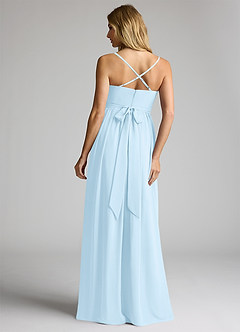 Azazie Llana Maternity Bridesmaid Dresses A-Line Chiffon Floor-Length Dress image2