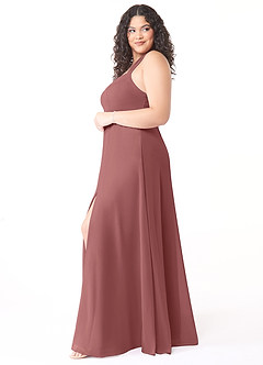 Azazie Jane Final Sale Amethyst A-Line V-Neck Pleated Chiffon Dress image8