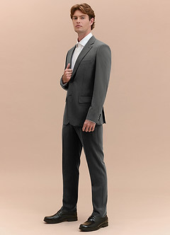 front William Holzkohle Anzugjacke