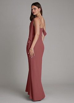 Azazie Yura Bridesmaid Dresses Amethyst Mermaid Off the Shoulder Chiffon Dress image6