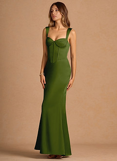 Nerissa Olive Green Maxi Dress image5