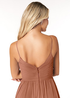 Azazie Lisbon Bridesmaid Dresses Bronzer A-Line Sweetheart Neckline Chiffon Dress image7