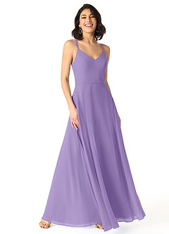 Azazie Janine Bridesmaid Dresses Tahiti A-Line V-Neck Chiffon Dress image1