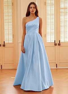 Millie Blu Abito da ballo in raso a trapezio image5