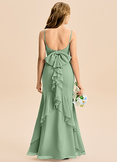 Azazie Lioren Junior Robe Sirène en Mousseline de soie Arc Matcha image5