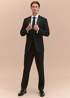 front Hudson Negro Chaqueta de esmoquin con solapa de pico