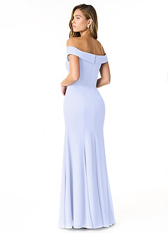 Azazie Lecia Brautjungfernkleider Wandelbar Empire Schulterfrei, plissiert Chiffon Kleid Lavendel image4