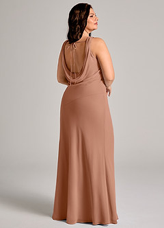 Azazie Rylina Bridesmaid Dresses Bronzer Mermaid Pleated Chiffon Dress image8