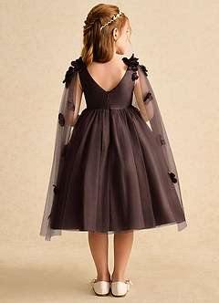 Azazie Staria Flower Girl Dresses Ganache Ball-Gown Ruched Tulle Dress image2