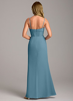 Azazie Chantel Jurken voor bruidsmeisjes Converteerbaar Jurk van Chiffon met Kolom Strapless Bermuda image6