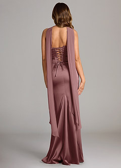 Azazie Sorrel Bridesmaid Dresses Vintage Mauve Mermaid Strapless Stretch Satin Convertible Dress image2