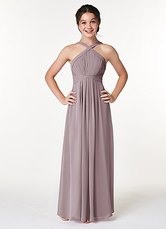 Azazie Anthea Junior Dusk Pleated Chiffon Dress image1