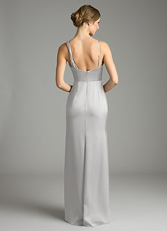 Azazie Samara Suknie dla druhen Syrena Pofałdowany Satyna elastyczna Do ziemi Sukienka image2