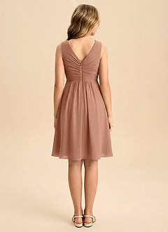 Azazie Skyla Junior Klä av A-Line i Chiffong Plisserad image2