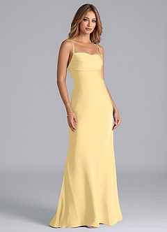 Azazie Seema Bridesmaid Dresses Butter Mermaid Corset Stretch Satin Dress image1