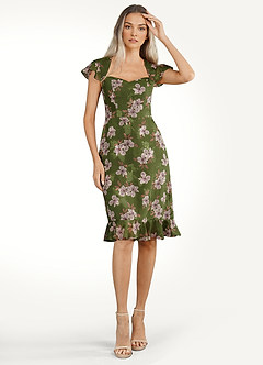 Katie Green Floral Midi Dress image2