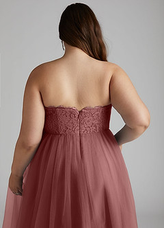 Azazie Roni Bridesmaid Dresses Desert Rose A-Line Sweetheart Neckline Tulle Convertible Dress image12